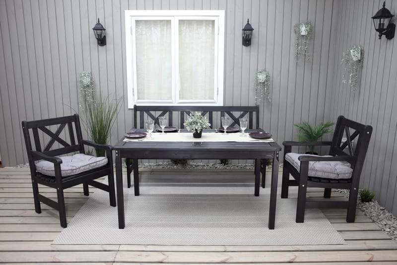 Olivo Spisegruppe - Kaffesvart - Hagemøbler - Hagegruppe - Spisegrupper hage