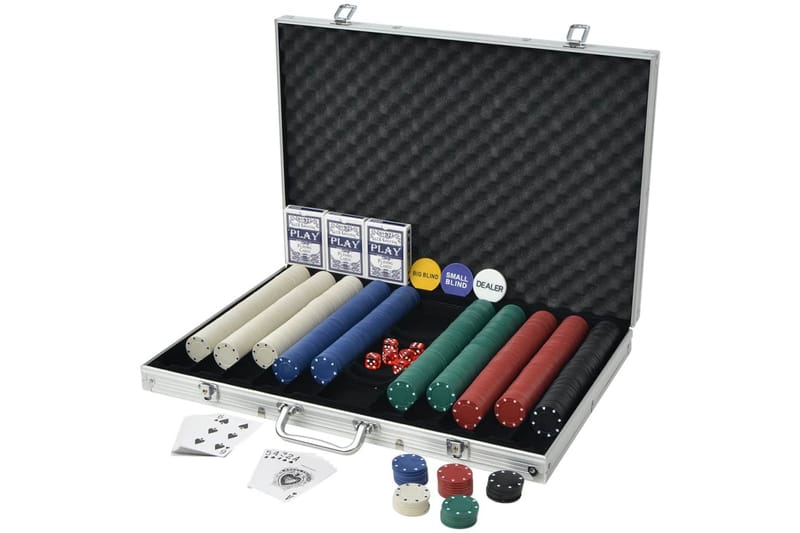 Pokersett med 1000 sjetonger aluminium - Hagemøbler - Hagegruppe - Spisegrupper hage