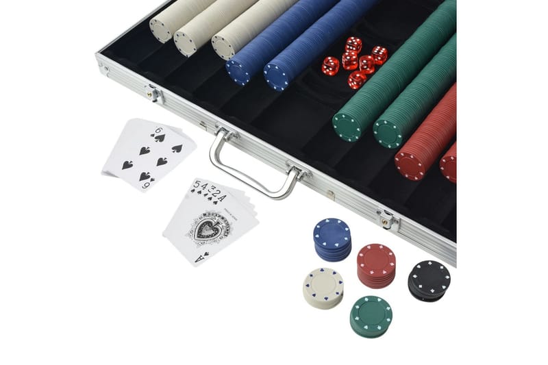 Pokersett med 1000 sjetonger aluminium - Hagemøbler - Hagegruppe - Spisegrupper hage
