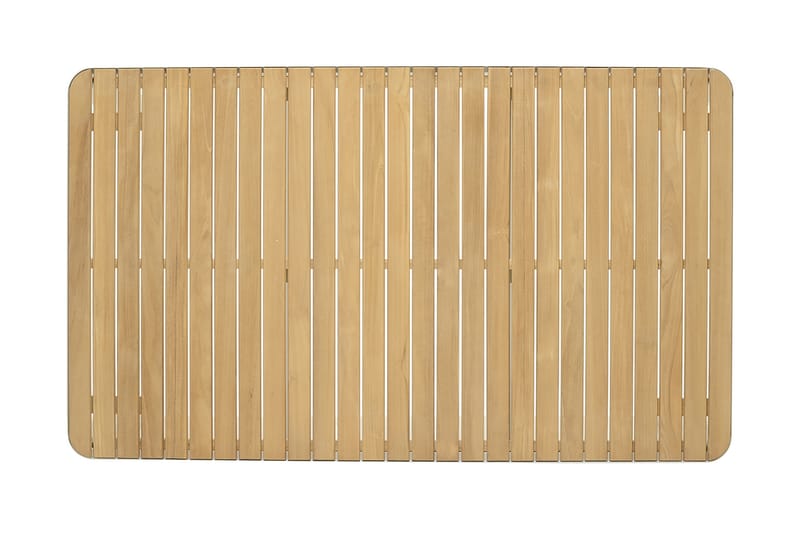 Portals Spisegruppe 161 cm + 4 Karmstoler - Hvit / Tre - Hagemøbler - Hagegruppe - Spisegrupper hage