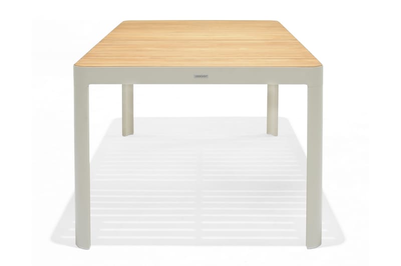 Portals Spisegruppe 161 cm + 4 Karmstoler - Hvit / Tre - Hagemøbler - Hagegruppe - Spisegrupper hage