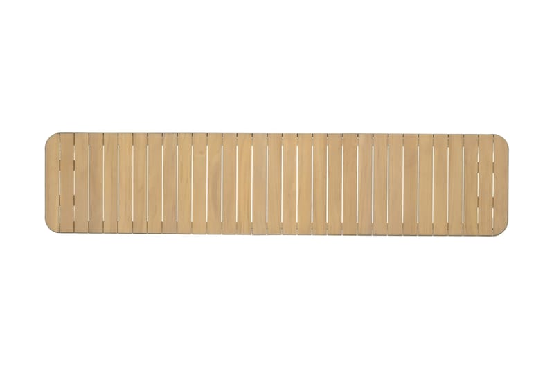 Portals Spisegruppe 209 cm + 5 Karmstoler + Benk - Hvit / Tre - Hagemøbler - Hagegruppe - Spisegrupper hage