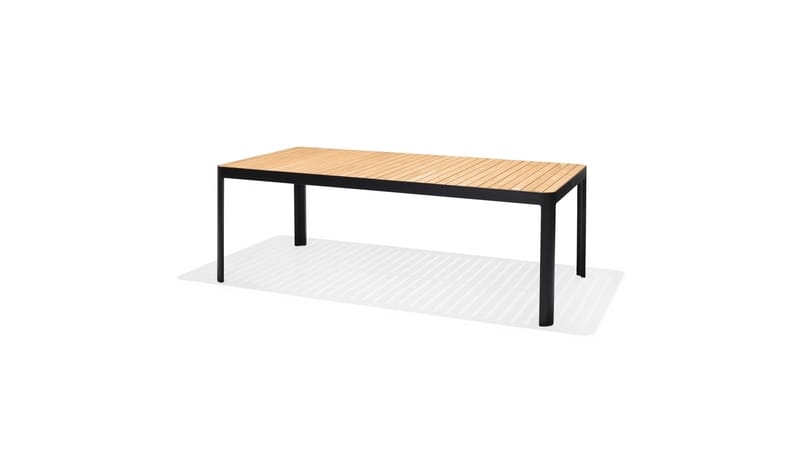 Portals Spisegruppe 209 cm + 6 Stoler - Svart / Tre - Hagemøbler - Hagegruppe - Spisegrupper hage