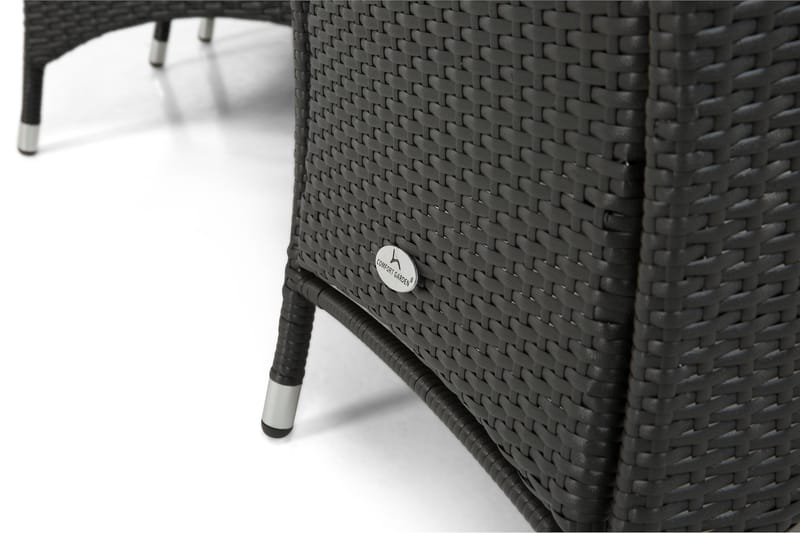 Portland Spisegruppe 152-210x90 + 6 Jenny Stol Stillbar - Svart - Hagemøbler - Hagegruppe - Spisegrupper hage