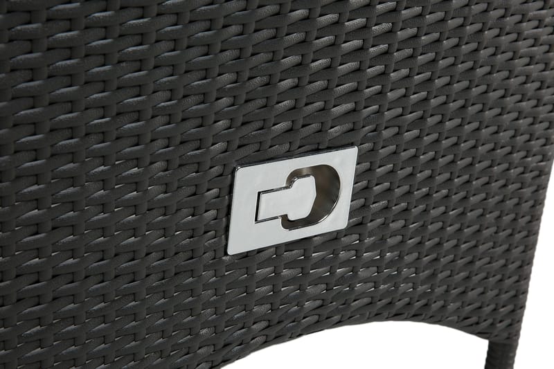 Portland Spisegruppe 152-210x90 + 6 Jenny Stol Stillbar - Svart - Hagemøbler - Hagegruppe - Spisegrupper hage