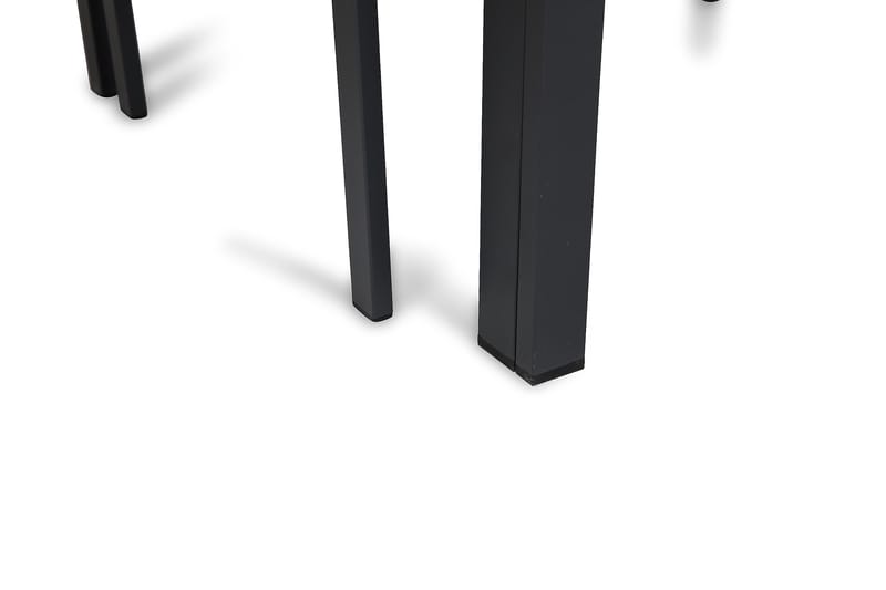 Portland Spisegruppe 152-210x90 + 6 Sierra Stablestol - Svart - Hagemøbler - Hagegruppe - Spisegrupper hage