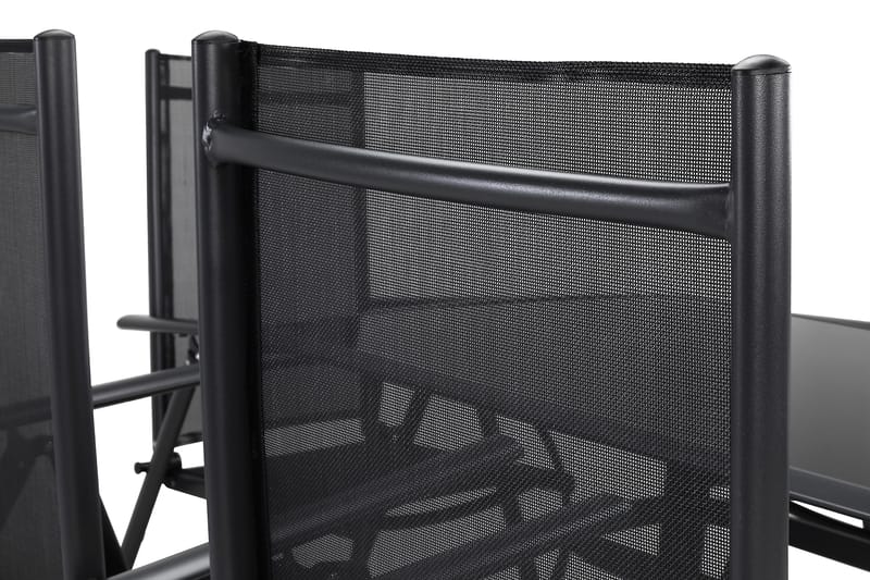 Primavera Spisegruppe 150x90 + 6 Stoler - Svart - Hagemøbler - Hagegruppe - Spisegrupper hage
