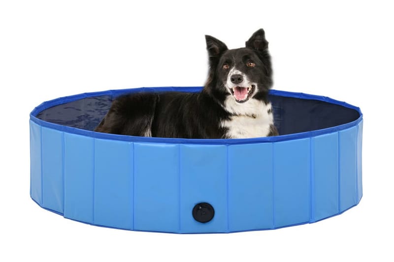 Sammenleggbart hundebasseng blå 120x30 cm PVC - Hagemøbler - Hagegruppe - Spisegrupper hage