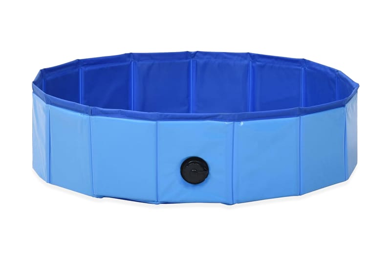 Sammenleggbart hundebasseng blå 80x20 cm PVC - Hagemøbler - Hagegruppe - Spisegrupper hage