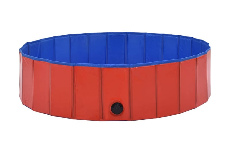 Sammenleggbart hundebasseng rød 120x30 cm PVC - Hagemøbler - Hagegruppe - Spisegrupper hage