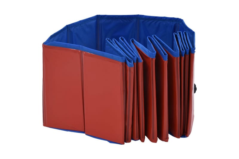 Sammenleggbart hundebasseng rød 120x30 cm PVC - Hagemøbler - Hagegruppe - Spisegrupper hage