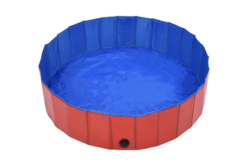 Sammenleggbart hundebasseng rød 120x30 cm PVC - Hagemøbler - Hagegruppe - Spisegrupper hage