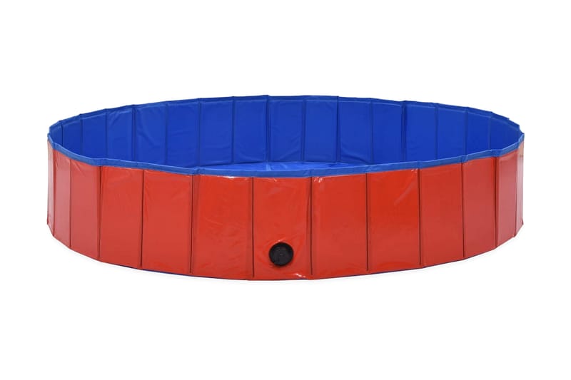 Sammenleggbart hundebasseng rød 160x30 cm PVC - Hagemøbler - Hagegruppe - Spisegrupper hage