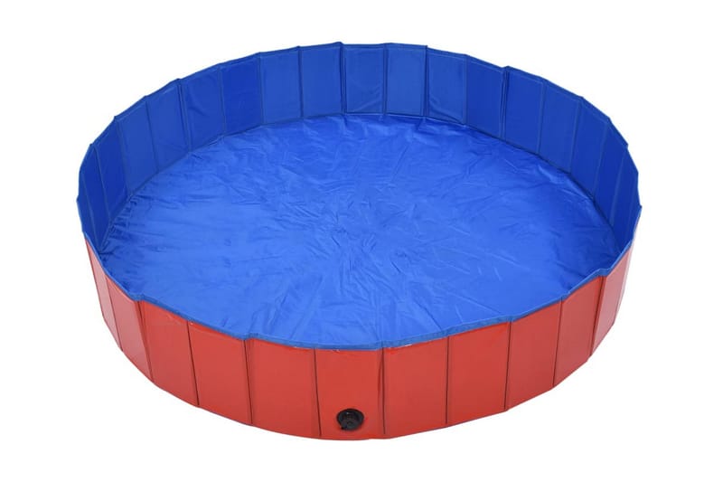 Sammenleggbart hundebasseng rød 160x30 cm PVC - Hagemøbler - Hagegruppe - Spisegrupper hage