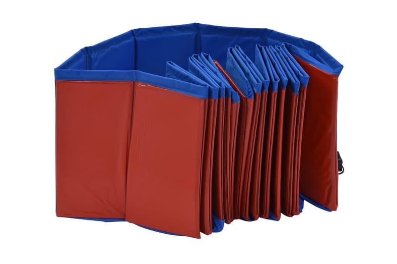 Sammenleggbart hundebasseng rød 160x30 cm PVC - Hagemøbler - Hagegruppe - Spisegrupper hage