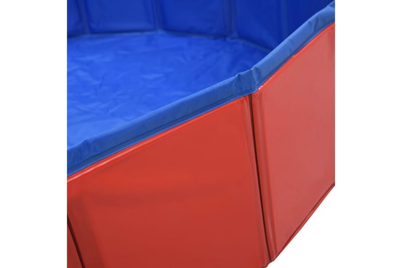 Sammenleggbart hundebasseng rød 160x30 cm PVC - Hagemøbler - Hagegruppe - Spisegrupper hage