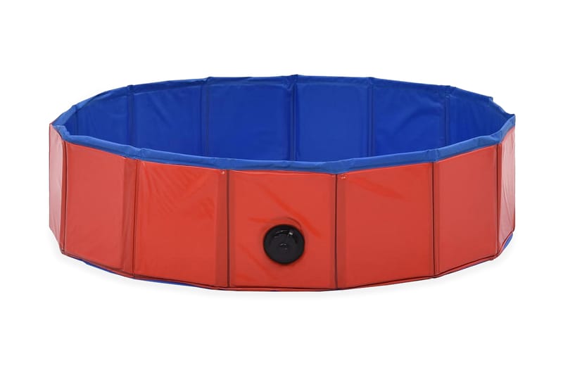Sammenleggbart hundebasseng rød 80x20 cm PVC - Hagemøbler - Hagegruppe - Spisegrupper hage