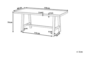 Scania Hagebord + 2 Benker 80 cm - Hvit - Hagemøbler - Hagegruppe - Spisegrupper hage