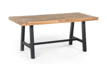 Scania Hagebord + 2 Benker 80 cm - Svart - Hagemøbler - Hagegruppe - Spisegrupper hage