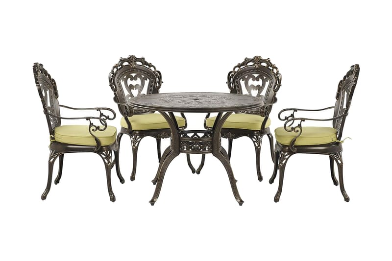 Scario Spisegruppe 100 cm + 4 Stoler, Brun