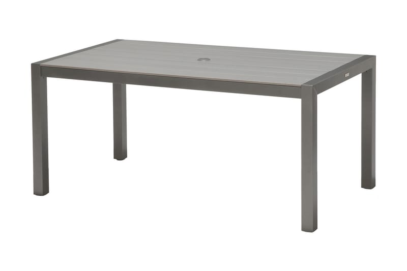 Solana Spisegruppe 160 cm + 4 Posisjonsstoler - Grå - Hagemøbler - Hagegruppe - Spisegrupper hage