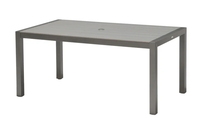 Solana Spisegruppe 160 cm + 4 Posisjonsstoler - Grå - Hagemøbler - Hagegruppe - Spisegrupper hage