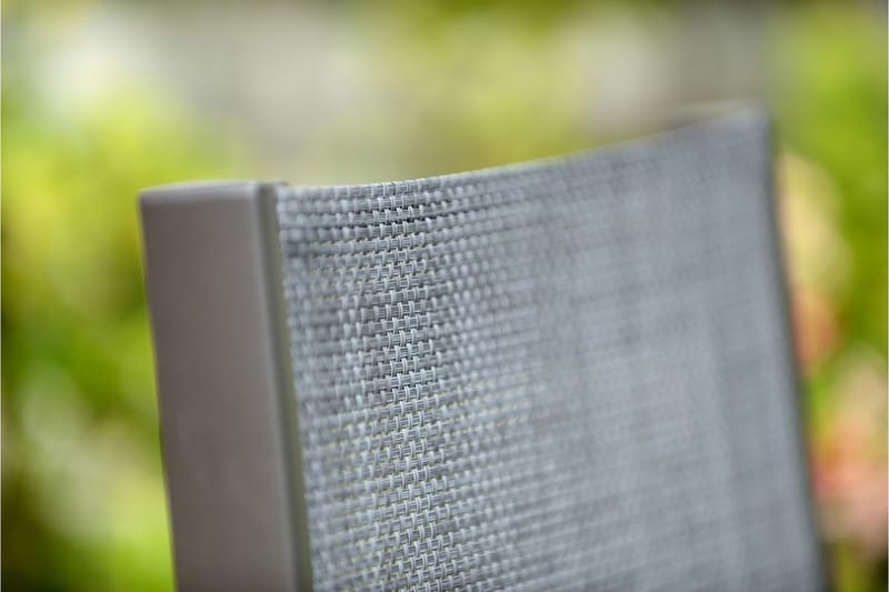 Solana Spisegruppe 201 cm + 8 Posisjonsstoler - Grå - Hagemøbler - Hagegruppe - Spisegrupper hage