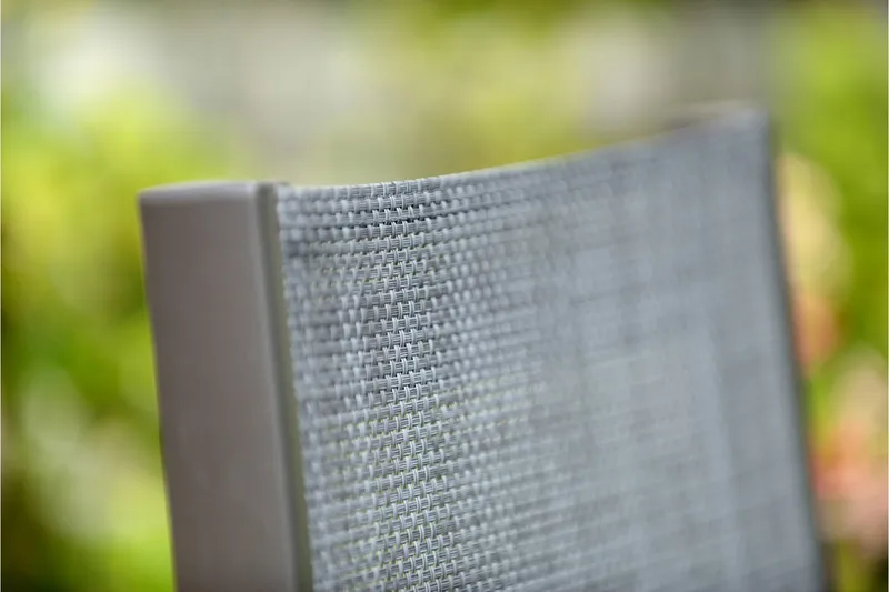 Solana Spisegruppe 201 cm + 8 Posisjonsstoler - Grå - Hagemøbler - Hagegruppe - Spisegrupper hage