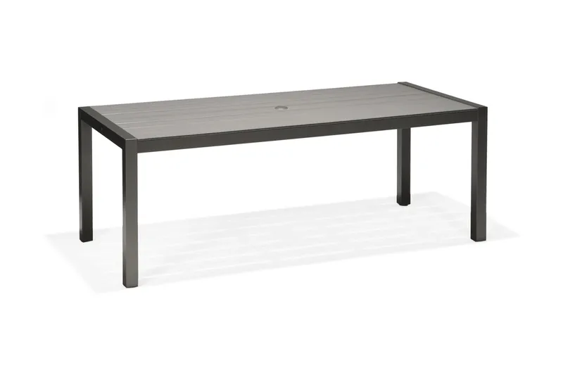 Solana Spisegruppe 201 cm + 8 Posisjonsstoler - Grå - Hagemøbler - Hagegruppe - Spisegrupper hage