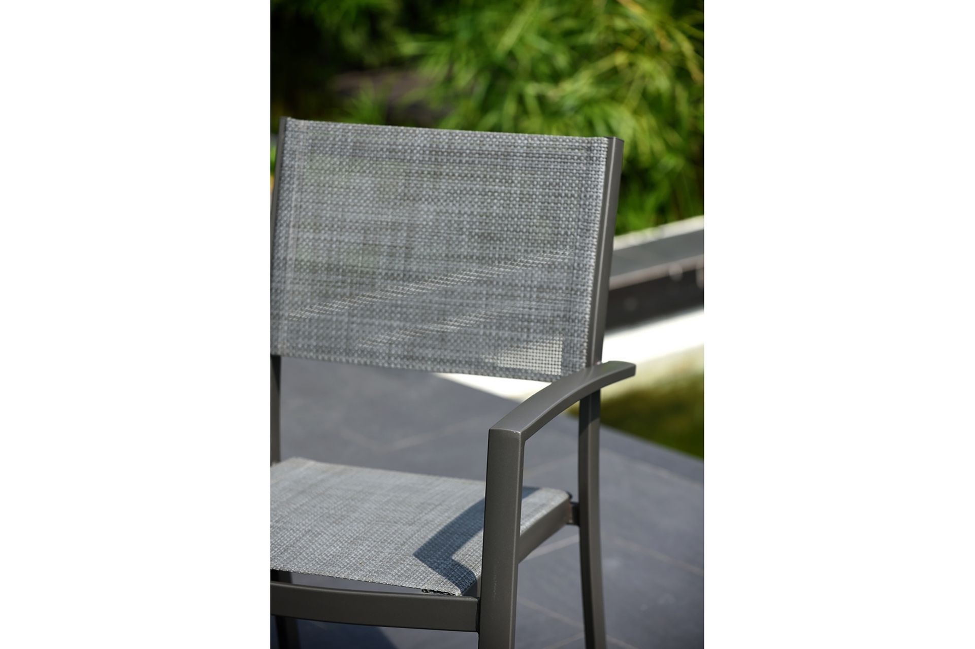 Solana Spisegruppe 88 cm + 4 Stoler - Grå - Hagemøbler - Hagegruppe - Spisegrupper hage