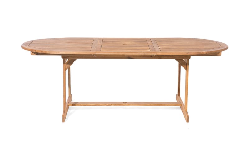 Spisegruppe MAUI med 8 Stoler+Puter + Paraply - Tre / Natur - Hagemøbler - Hagegruppe - Spisegrupper hage