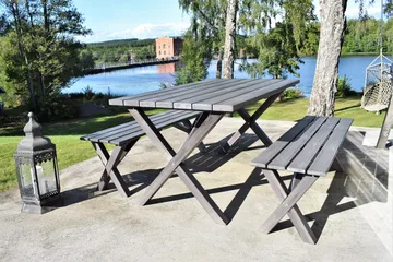 Spisegruppe Scottsdale 150 cm + 4 Kungshamn Stol Shabby Chic - KWA - Hagemøbler - Hagegruppe - Spisegrupper hage