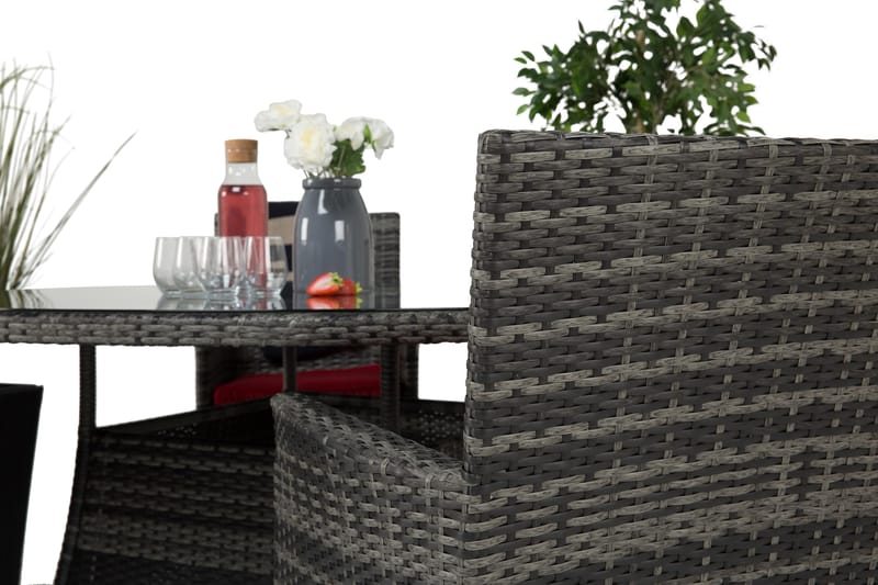 Thor Spisegruppe Ø140+4 Thor Stoler - Grå - Hagemøbler - Hagegruppe - Spisegrupper hage