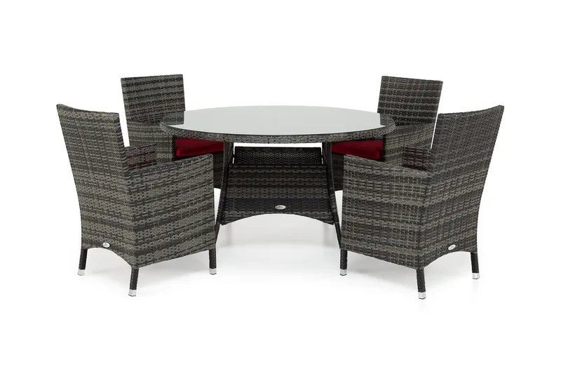 Thor Spisegruppe Ø140+4 Thor Stoler, Grå