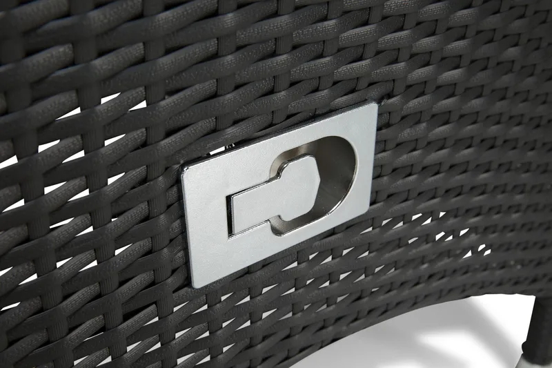 Thor Spisegruppe Ø140+6 Jenny Regulerbare Stoler - Grå/Svart - Hagemøbler - Hagegruppe - Spisegrupper hage