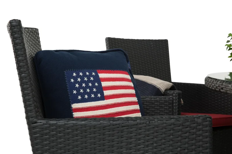 Thor Spisegruppe Ø140+6 Thor Lyx Stoler - Grå/Svart - Hagemøbler - Hagegruppe - Spisegrupper hage