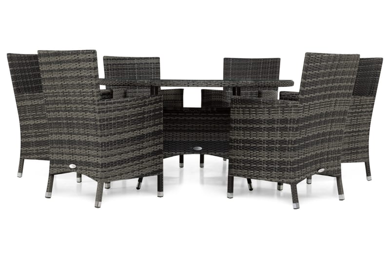 Thor Spisegruppe Ø140+6 Thor Stoler - Grå - Hagemøbler - Hagegruppe - Spisegrupper hage