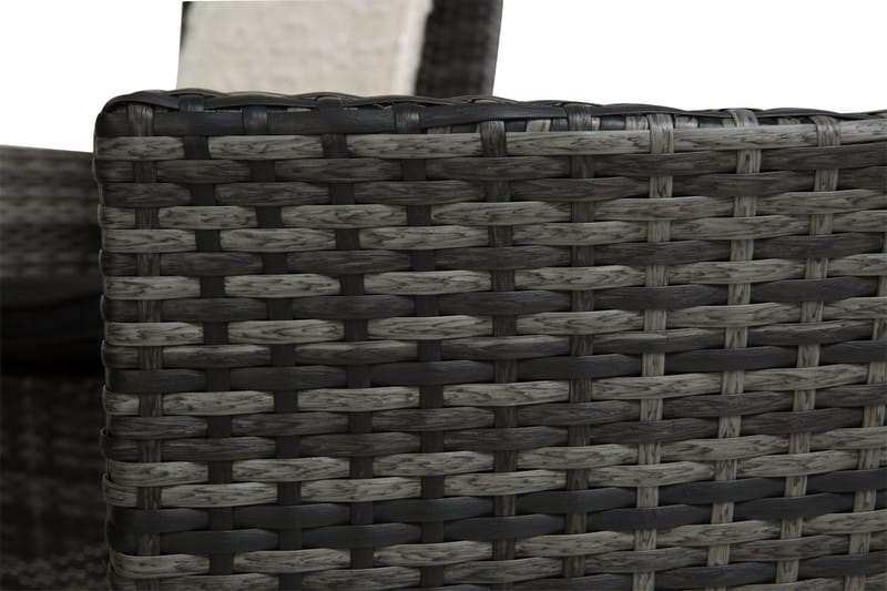 Thor Spisegruppe Ø140+6 Thor Stoler - Svart/Grå - Hagemøbler - Hagegruppe - Spisegrupper hage