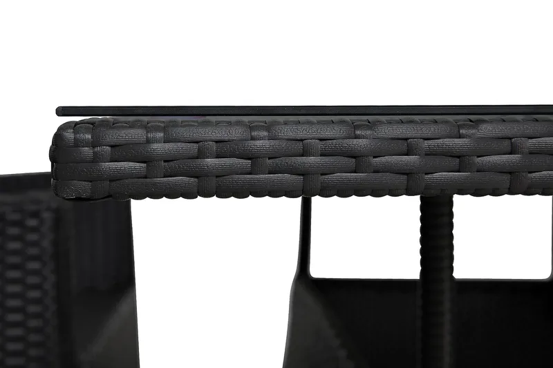 Thor Spisegruppe 140+4 Jenny Regulerbare Stoler - Svart - Hagemøbler - Hagegruppe - Spisegrupper hage