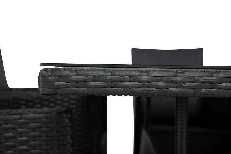 Thor Spisegruppe 140+4 Thor Lyx Stoler - Svart - Hagemøbler - Hagegruppe - Spisegrupper hage