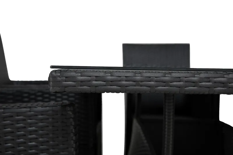 Thor Spisegruppe 140+6 Thor Lyx Stoler - Svart - Hagemøbler - Hagegruppe - Spisegrupper hage