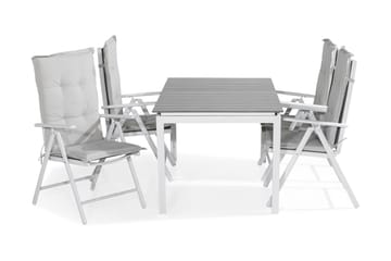 Tunis Spisegruppe 152-210x90 + 4 Maggie Posisjonsstol m Pute