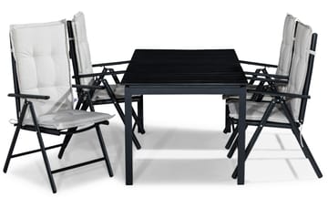 Tunis Spisegruppe 152-210x90 + 4 Maggie Posisjonsstol m Pute