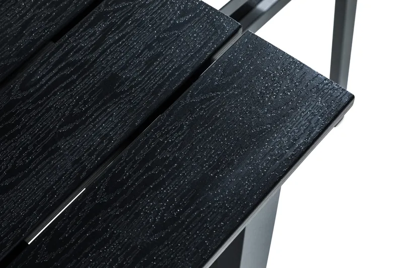 Tunis Spisegruppe 152-210x90 + 4 Stablestoler - Svart - Hagemøbler - Hagegruppe - Spisegrupper hage