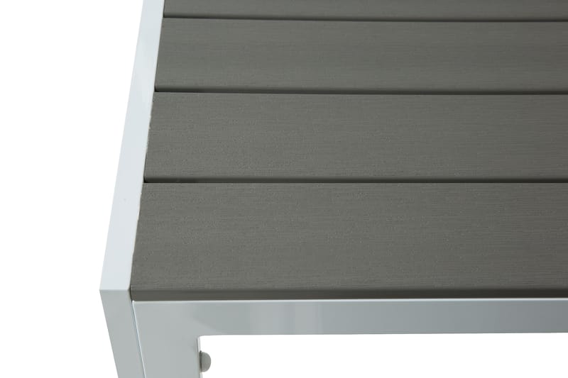 Tunis Spisegruppe 205x90 cm + 6 Monaco Lyx Posisjonsstoler - Hvit - Hagemøbler - Hagegruppe - Spisegrupper hage