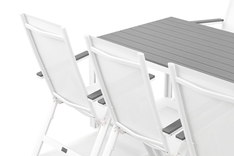 Tunis Spisegruppe 205x90 cm + 6 Monaco Posisjonsstoler - Hagemøbler - Hagegruppe - Spisegrupper hage