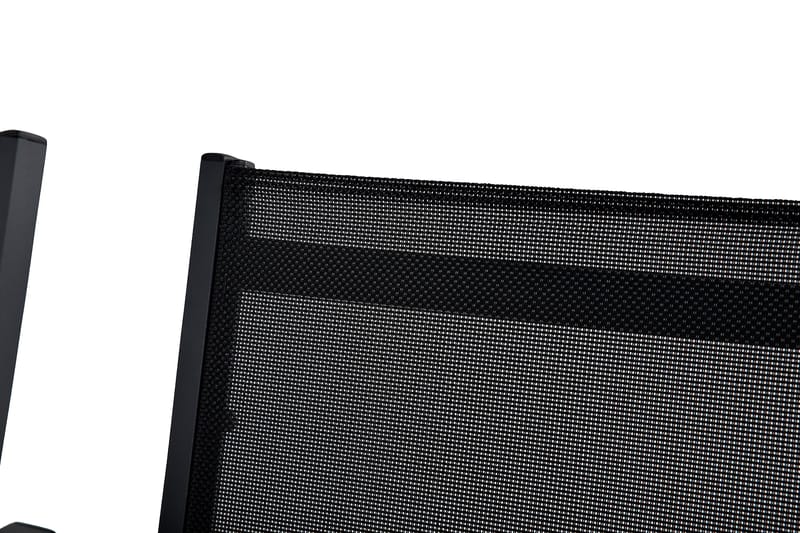 Tunis Spisegruppe 205x90 cm + 6 Tunis Stablestoler - Svart - Hagemøbler - Hagegruppe - Spisegrupper hage