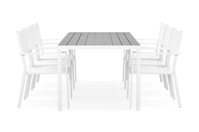 Tunis Spisegruppe 205x90 cm + 6 Tunis Stablestoler, undefined