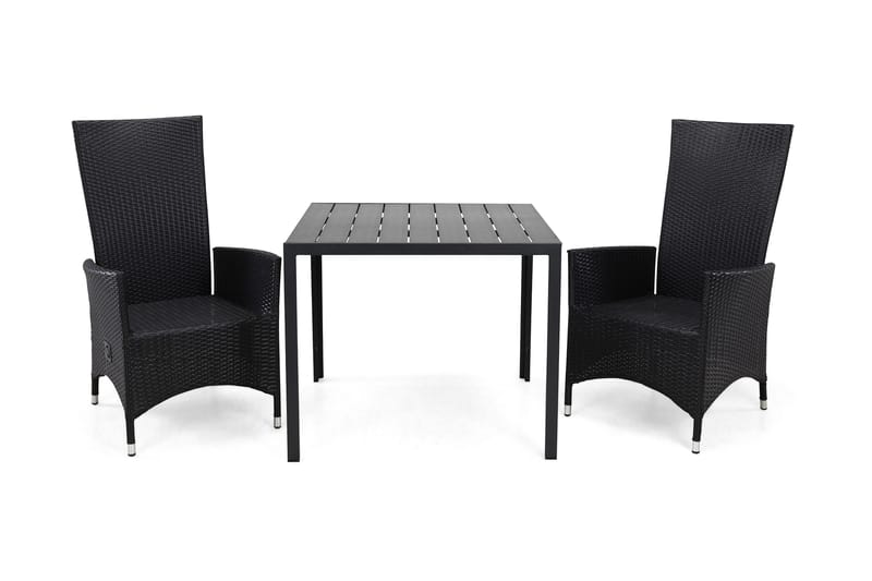 Tunis Spisegruppe 90+2 Jenny Regulerbare Stoler, Svart