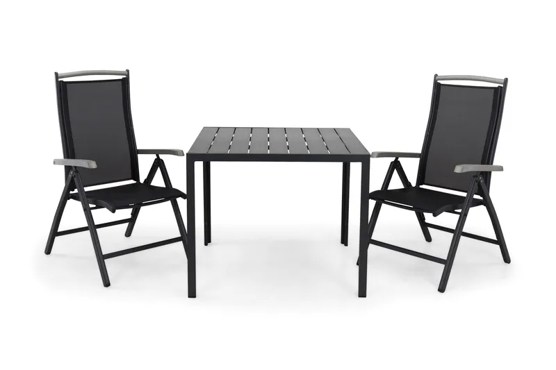 Tunis Spisegruppe 90+2 Monaco Lyx Posisjonsstoler, Svart